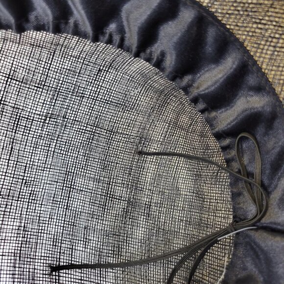 Black and Cream Dress Hat Sinamay Church Hat Adjustable Hat Kentucky Derby Hat - Picture 9 of 16